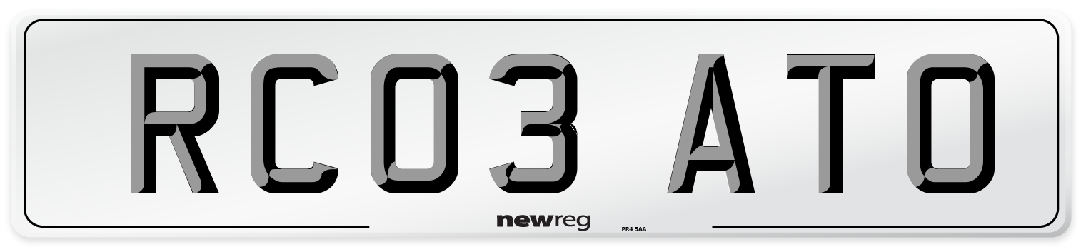 RC03 ATO Number Plate from New Reg
